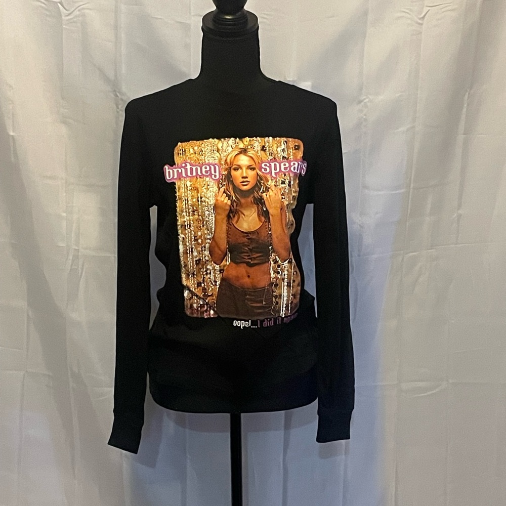 Britney Spears Black Longsleeved Vintage Top